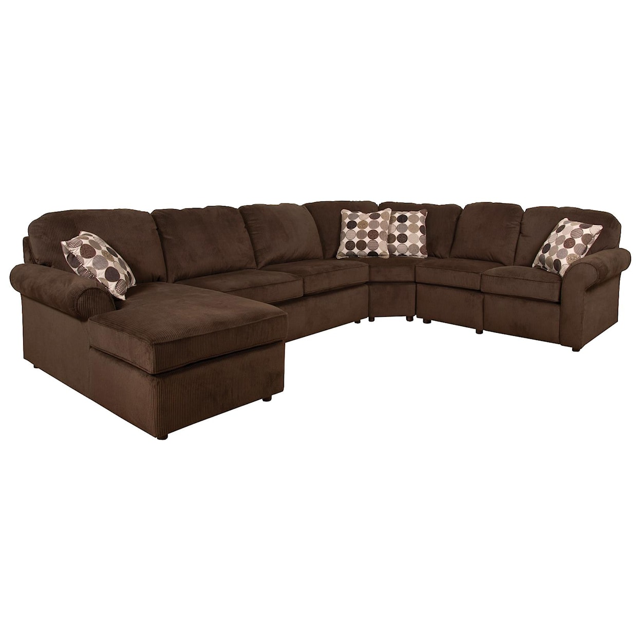 England 2400/X Series - Malibu 5-6 Seat Sectional with Visco Sleeper