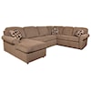 Tennessee Custom Upholstery 2400/X Series - Malibu 5-6 Seat Sectional with Visco Sleeper