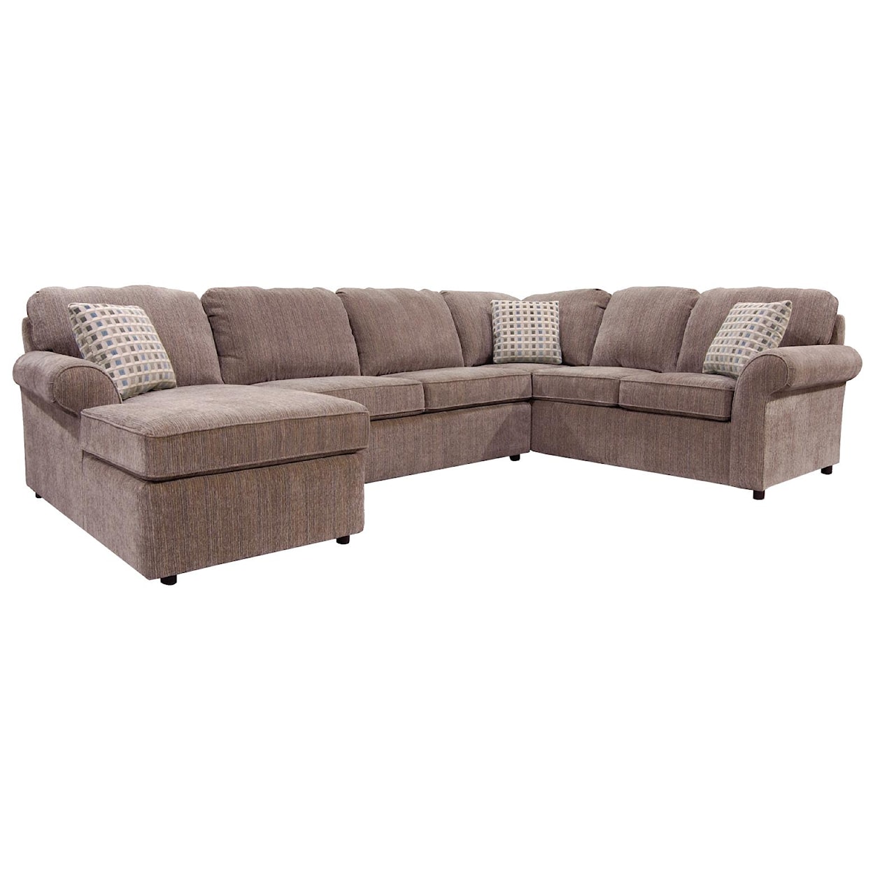 Dimensions 2400/X Series - Malibu 5-6 Seat Sectional with Visco Sleeper