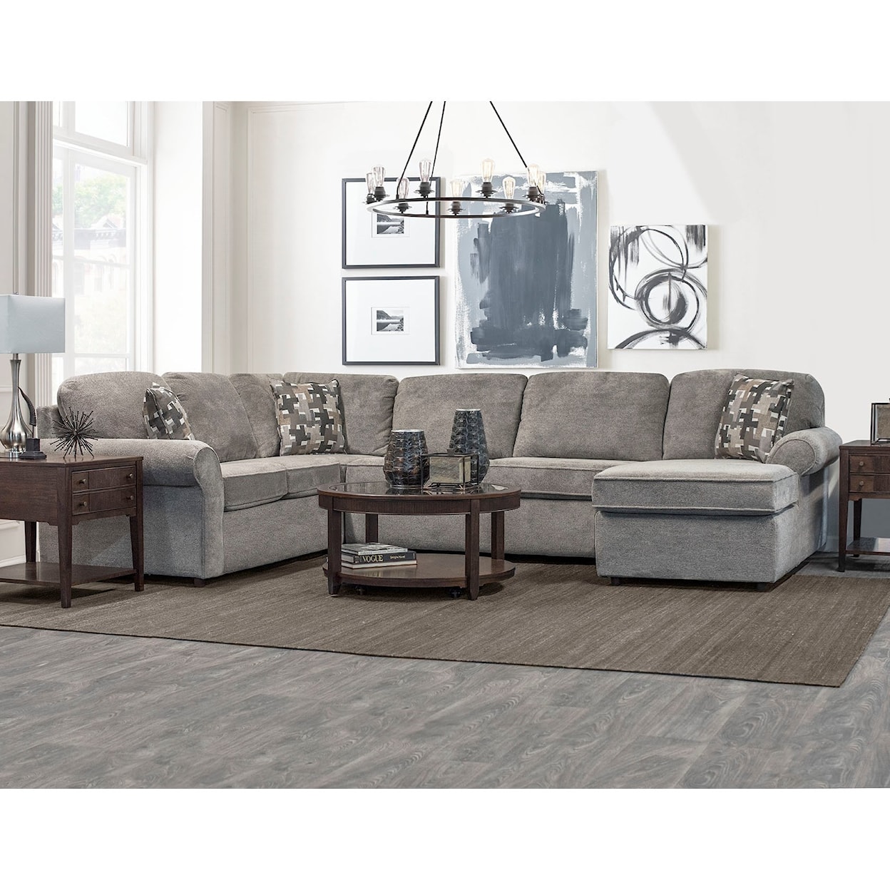 Dimensions 2400/X Series - Malibu 5-6 Seat (right side) Chaise Sectional