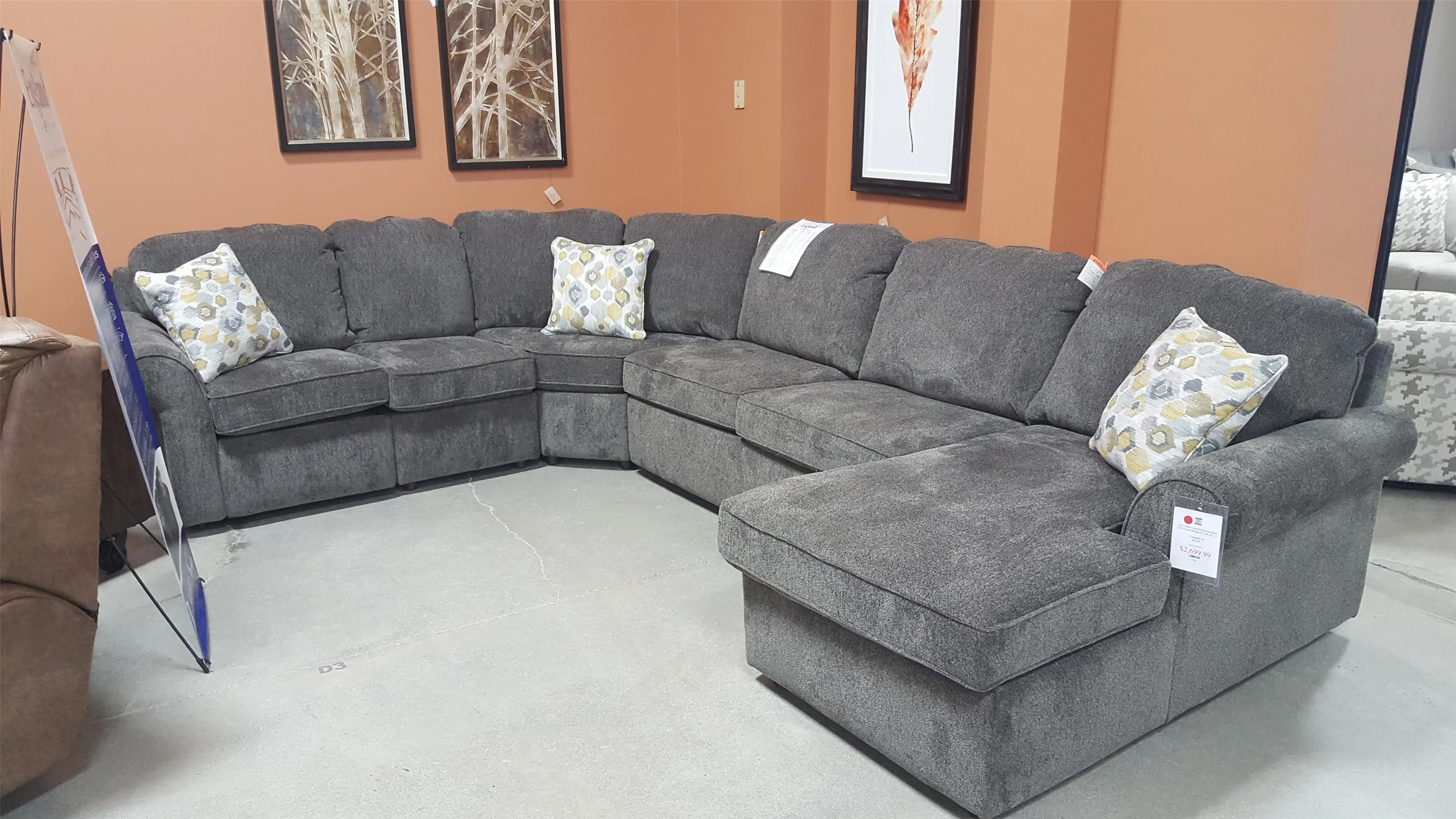 England 2400/X Series Malibu 2400 4 Piece Customizable Sectional