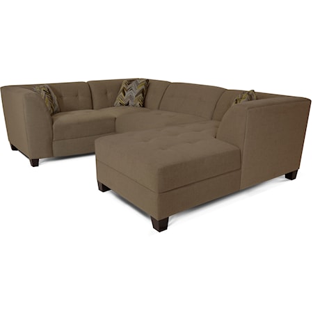 4-Piece Chaise Sectional Sofa