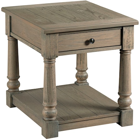 Rectangular Drawer End Table