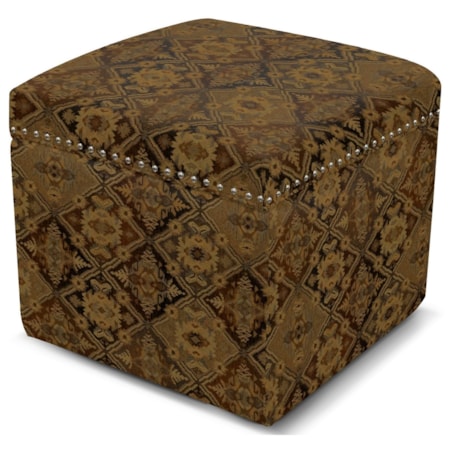 Storage Ottoman with Nailhead Trim
