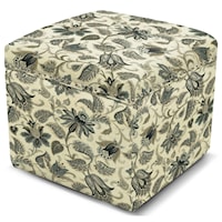 Storage Ottoman with Nailhead Trim