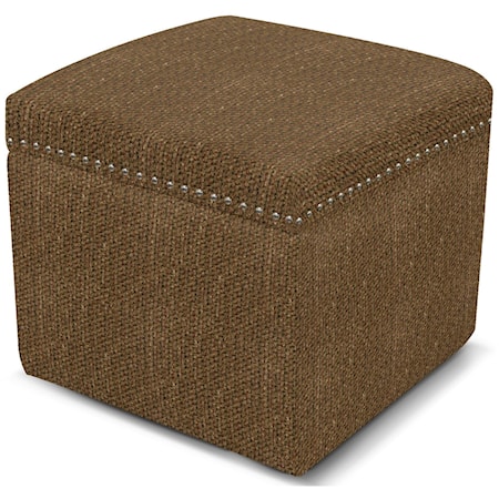 Storage Ottoman with Nailhead Trim