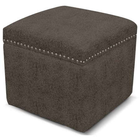 Storage Ottoman with Nailhead Trim