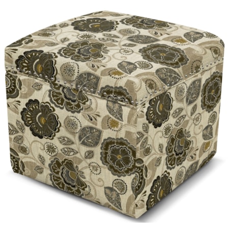 Storage Ottoman with Nailhead Trim