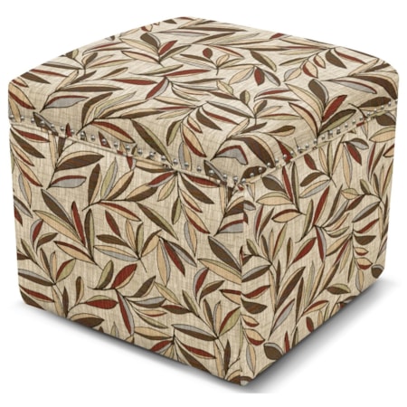 Storage Ottoman with Nailhead Trim