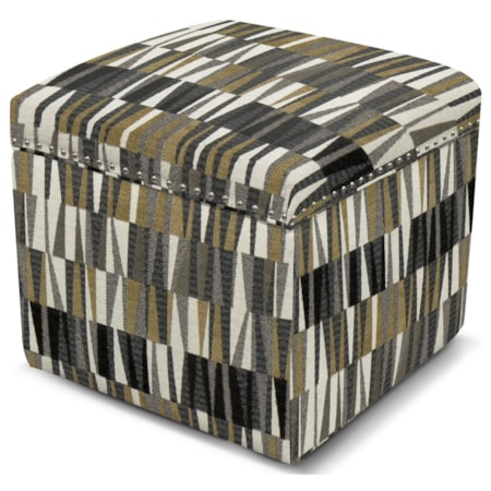 Storage Ottoman with Nailhead Trim