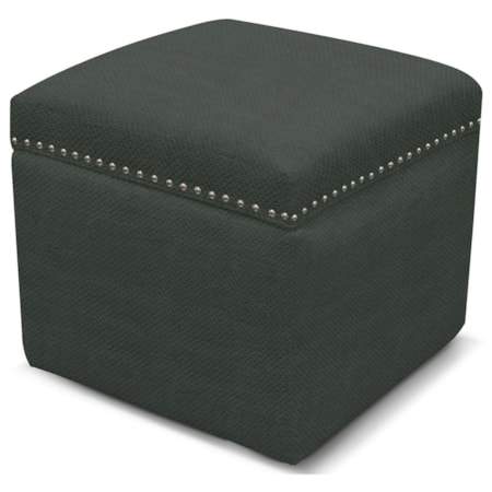 Storage Ottoman with Nailhead Trim