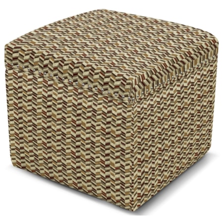 Storage Ottoman with Nailhead Trim