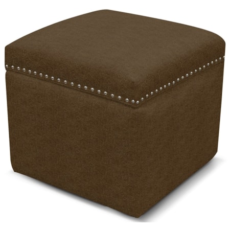 Storage Ottoman with Nailhead Trim
