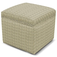 Transitional Storage Ottoman with Nailhead Trim