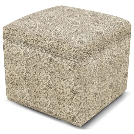 Storage Ottoman with Nailhead Trim
