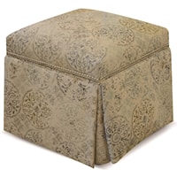Skirted Storage Ottoman with Nails