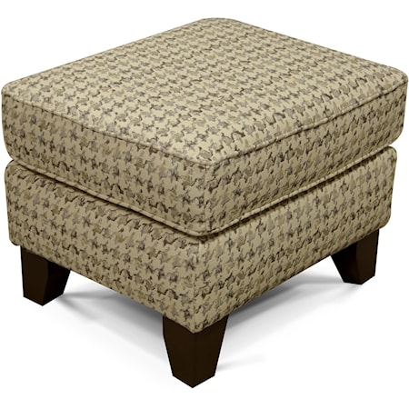 Traditional Ottoman with Wooden Legs