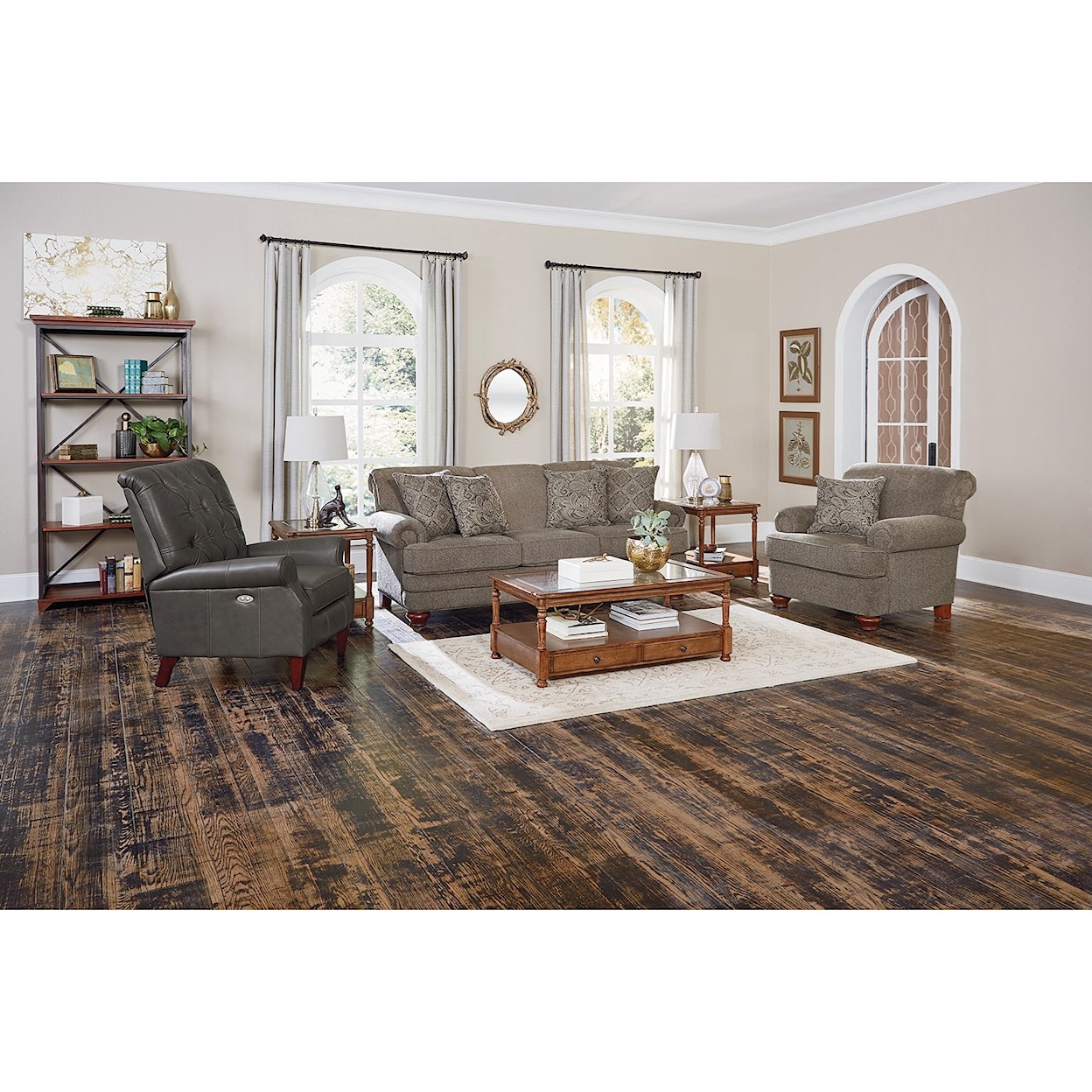 Dimensions 5Q00/N Series Sofa with Nailhead Trim