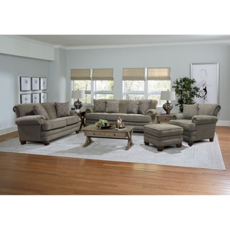 Loveseat with Nailhead Trim