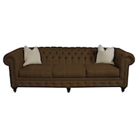 Traditional Sofa with Tufted Back and Arms