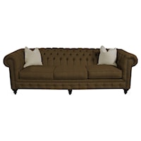 Traditional Sofa with Tufted Back and Arms