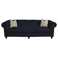 Traditional Sofa with Tufted Back and Arms