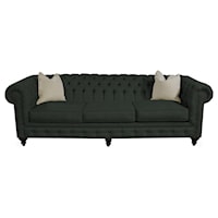 Traditional Sofa with Tufted Back and Arms