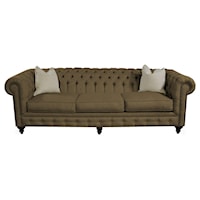 Traditional Sofa with Tufted Back and Arms