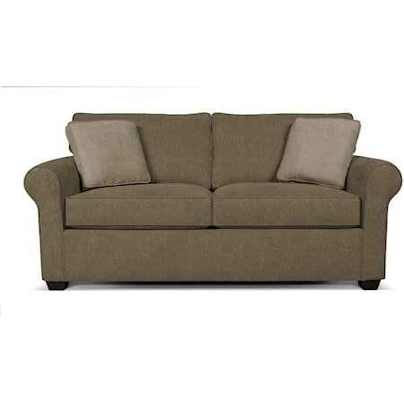 Casual Full Sleeper Sofa with Rolled Arms