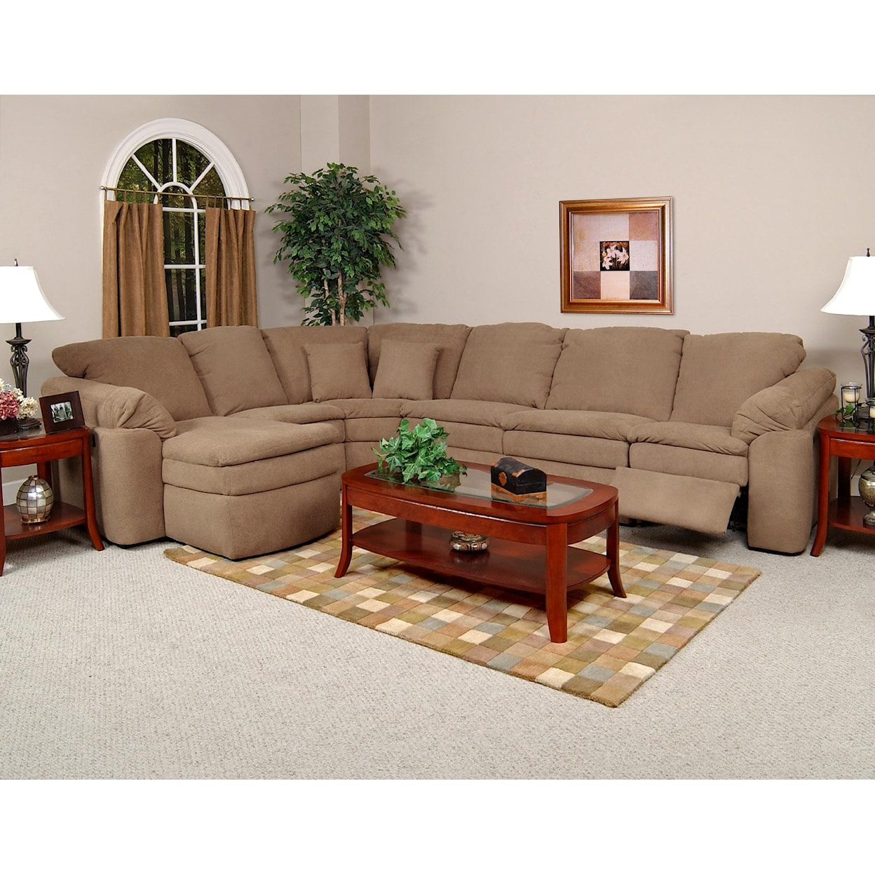 Dimensions 7300/L Series Six Seat Sectional