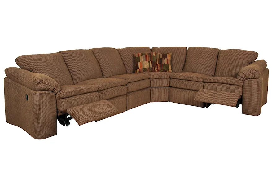 7300/L Series Six Person Reclining Sectional Sofa by England at VanDrie Home Furnishings
