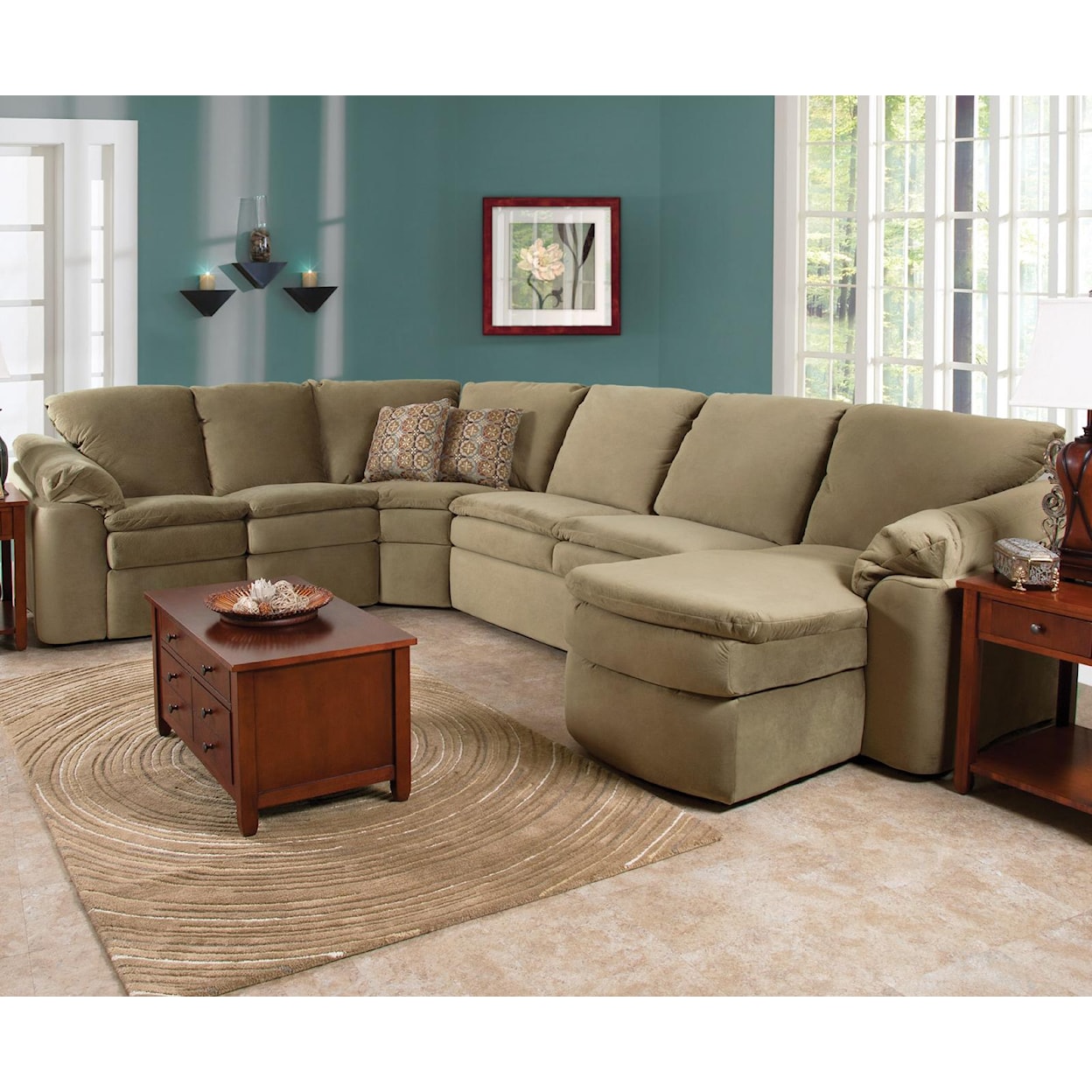Dimensions 7300/L Series Reclining Sectional