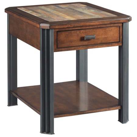 Rectangular Drawer End Table