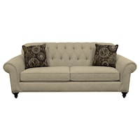 Sofa with Nailheads and Button Tufted Seat Back