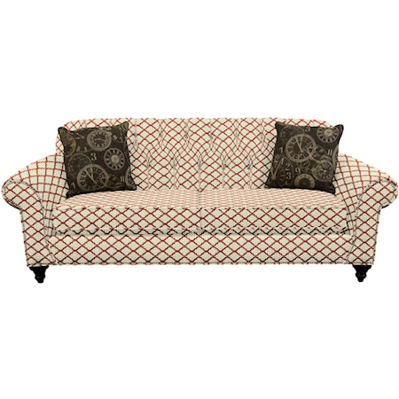 Sofa with Nailheads and Button Tufted Seat Back