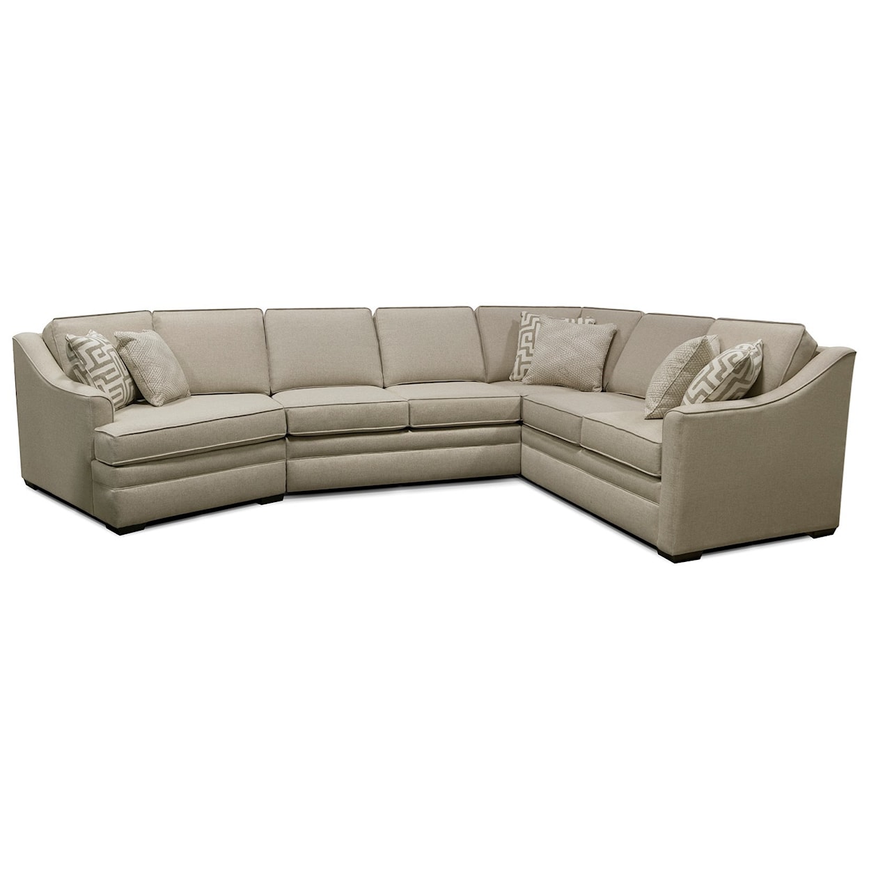 Tennessee Custom Upholstery 4T00 Series Sectional Sofa with Five Seats