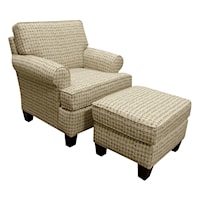 Chair and Ottoman Set with Casual Style