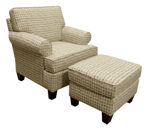 Chair and Ottoman Set with Casual Style