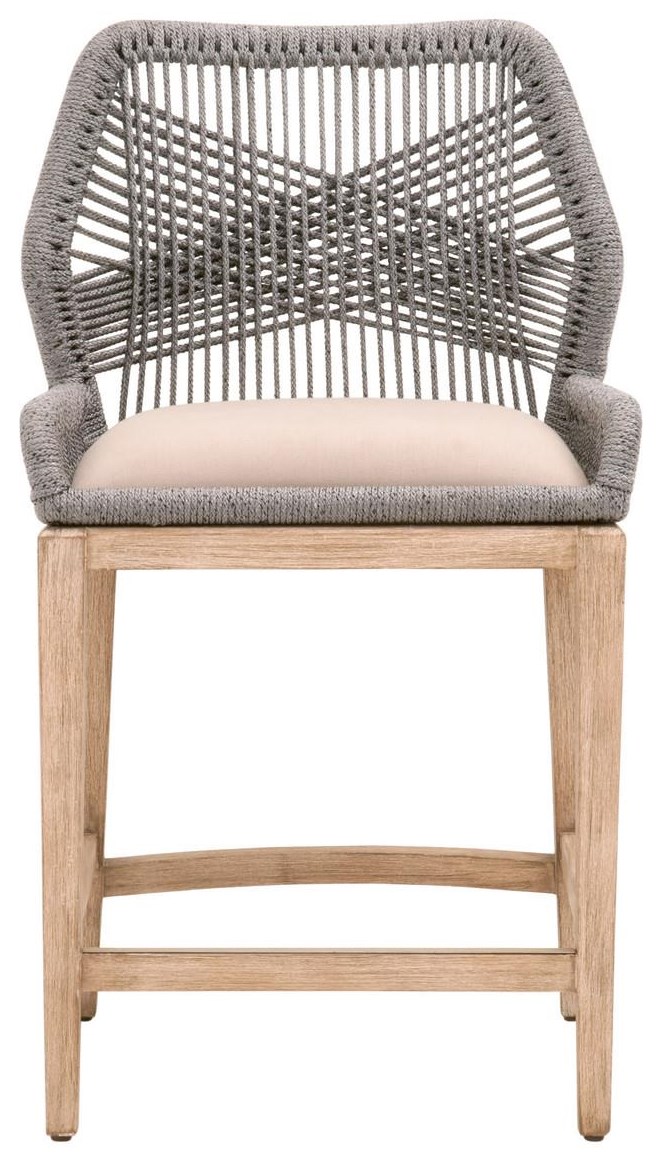 Wicker woven store counter stool