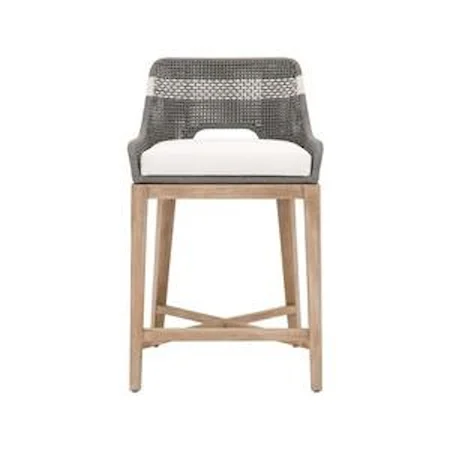 Woven Tapestry Outdoor Counter Stool