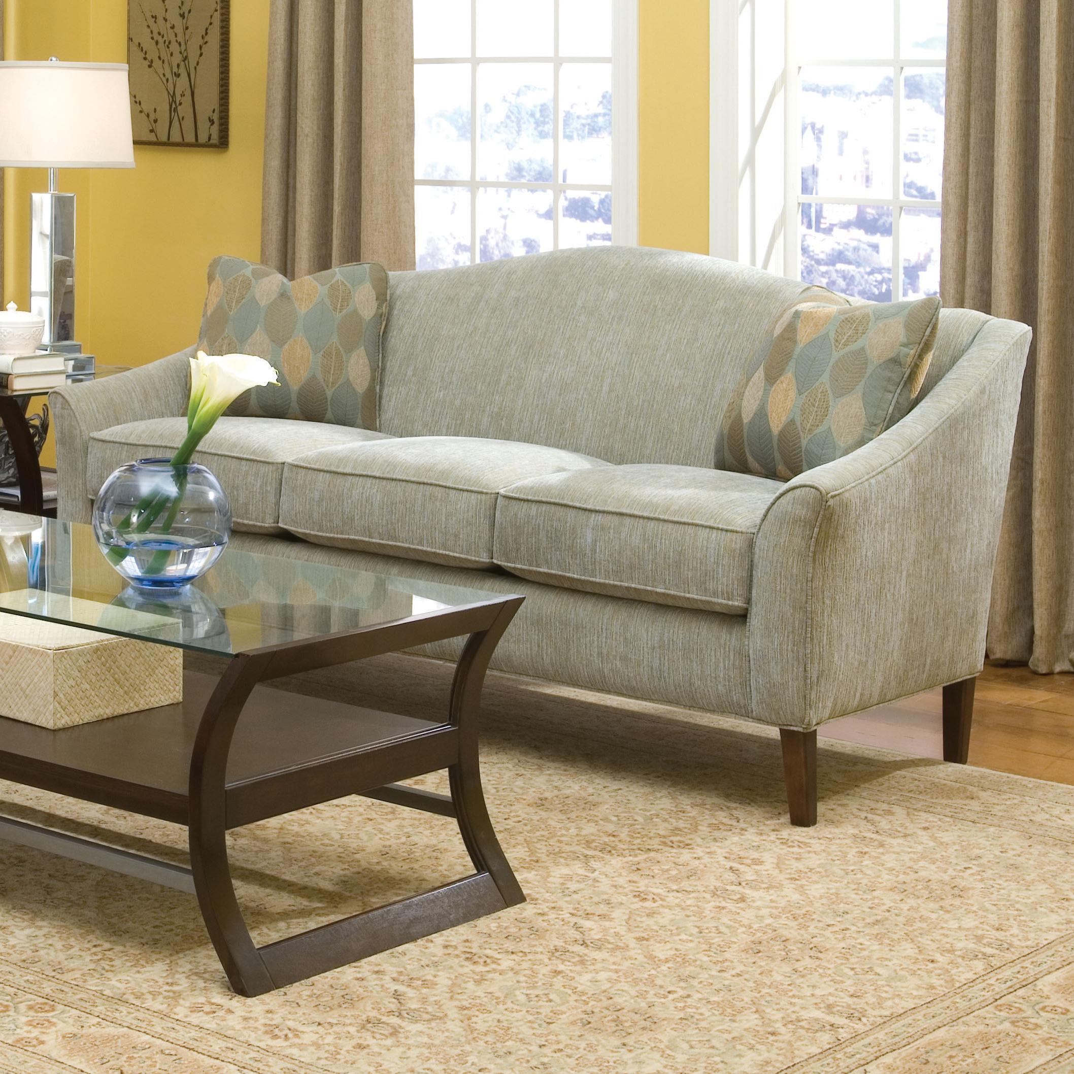 Grove Park 2710 Stationary Sofa with Tall Wood Legs Sprintz
