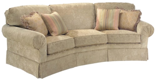Corner Sofa with Sea Shell Pleats
