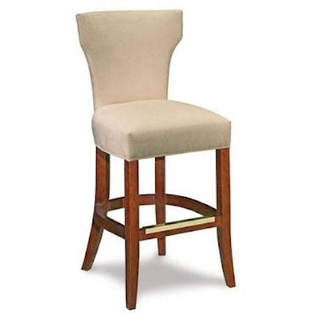 Upholstered Barstool w/ Curved Back