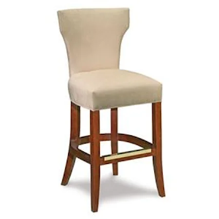 Upholstered Barstool w/ Curved Back