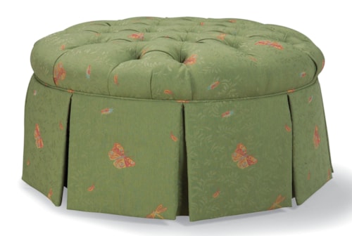 Round Ottoman with Skirt