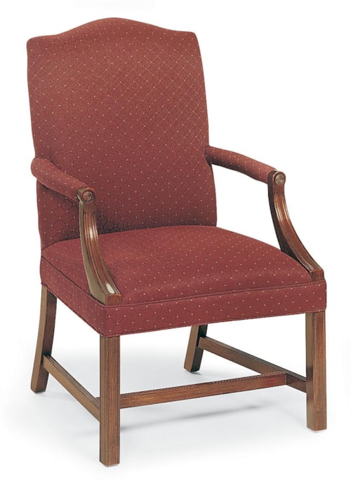 Exposed Wood Camel-Back Chair