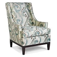 Upholstered Lounge Chair w/ Sloping Arms
