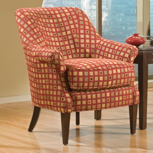 Stationary Chair with Slender Wood Legs