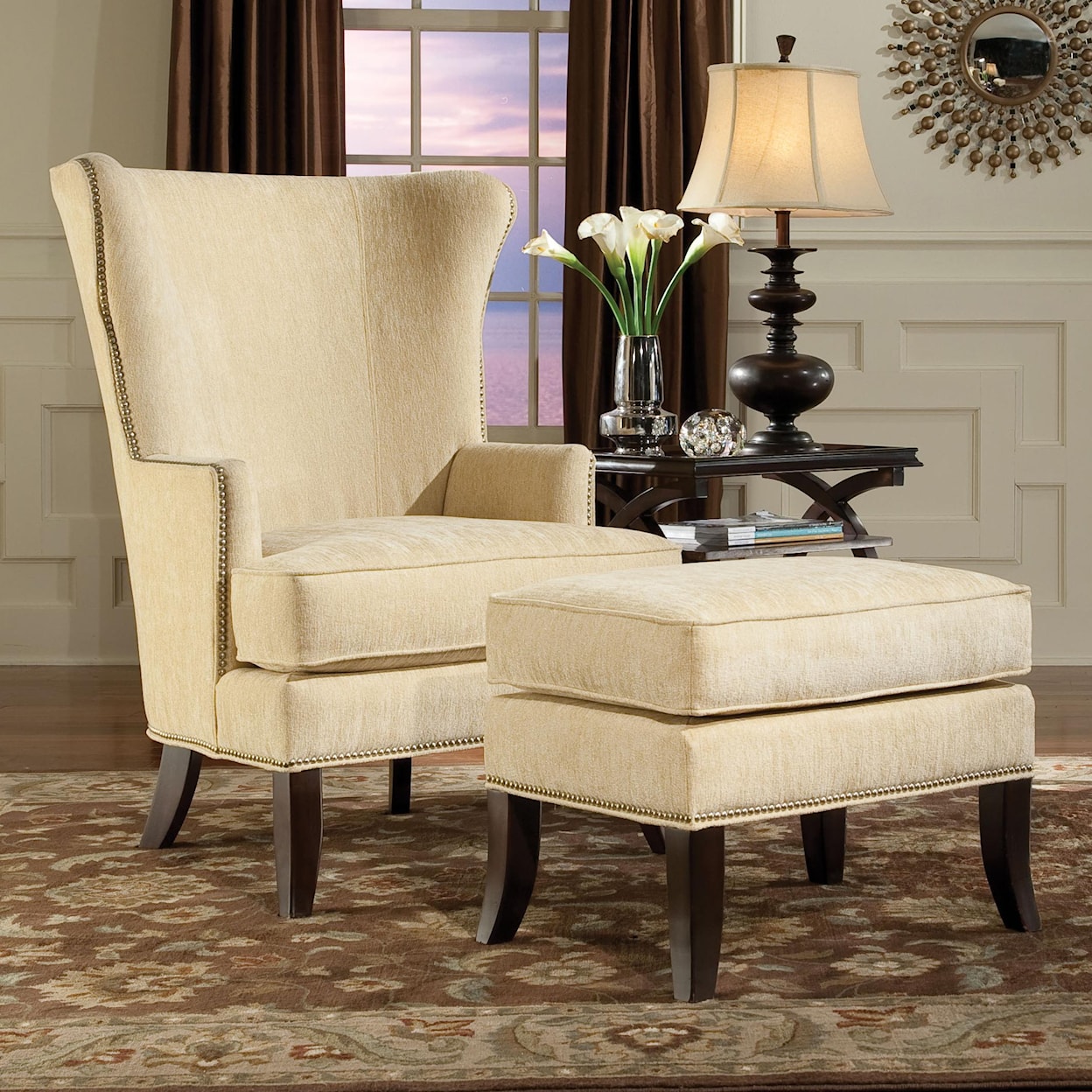 Fairfield Chairs Contemporary Chair & Ottoman