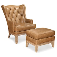 Wing Chair and Ottoman Combination